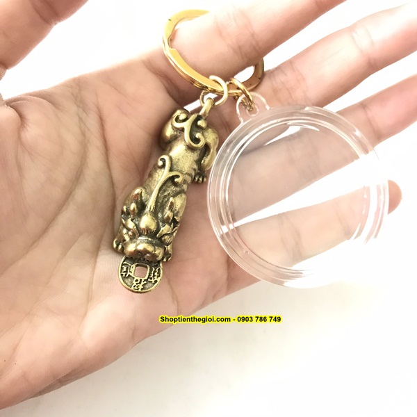 MÓC KHÓA TỲ HƯU NGẬM ĐỒNG TIỀN - SP001530