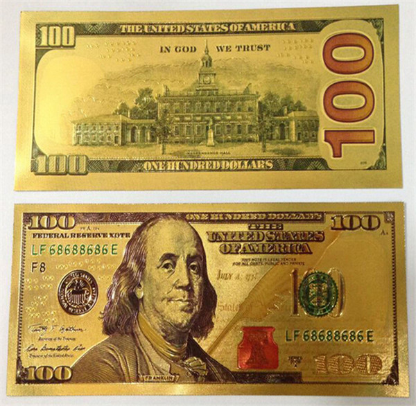 tiền 100 mạ vàng