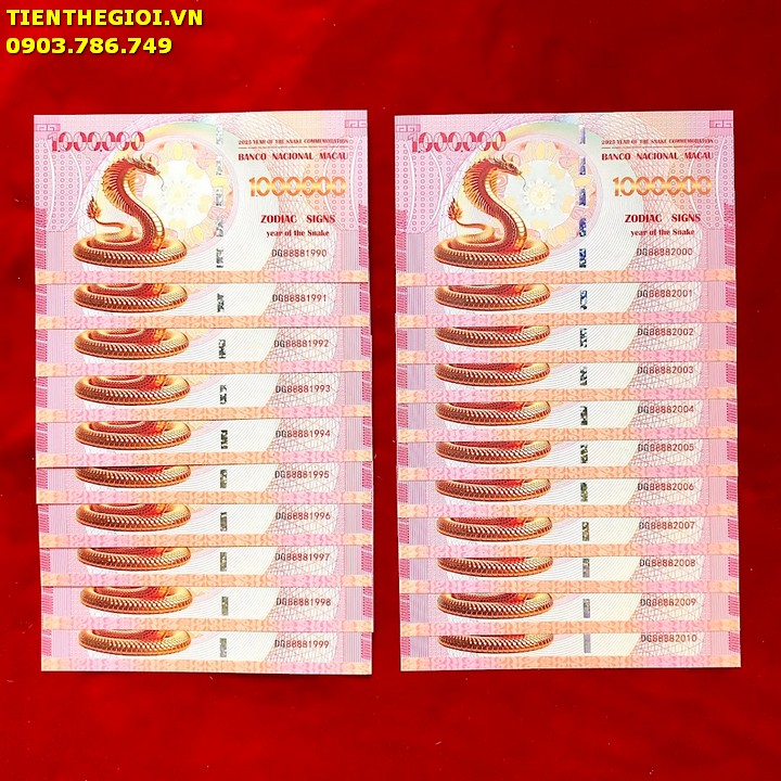 Tiền Lì Xì 1 Triệu Dola Macao Hình Con Rắn 2025 Năm Sinh