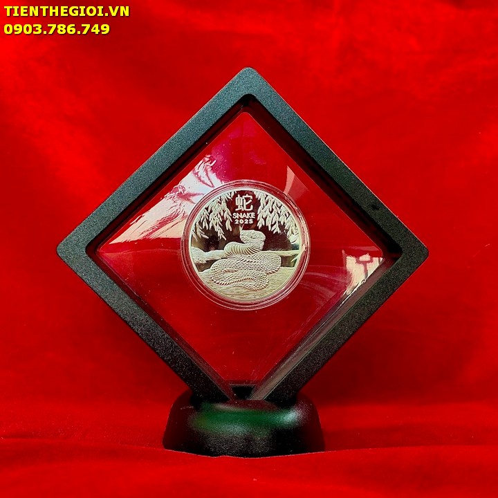 Khung Trưng Bày Xu Úc Hình Con Rắn Mạ Bạc