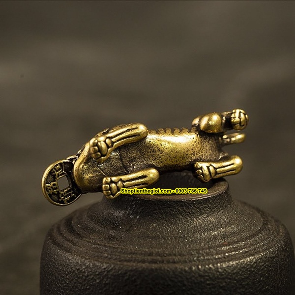 MÓC KHÓA TỲ HƯU NGẬM ĐỒNG TIỀN - SP001530