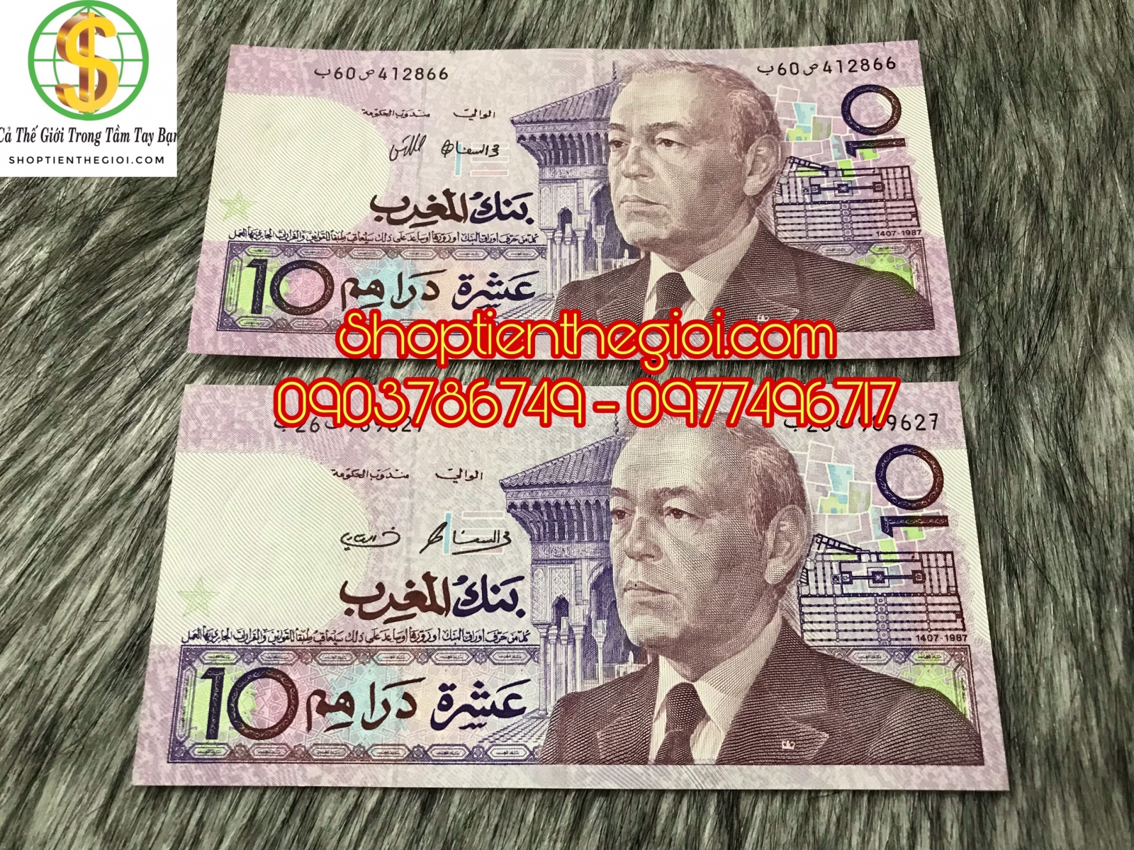 Marocco - Ma Rốc 10 Dirham 1987-1991 UNC
