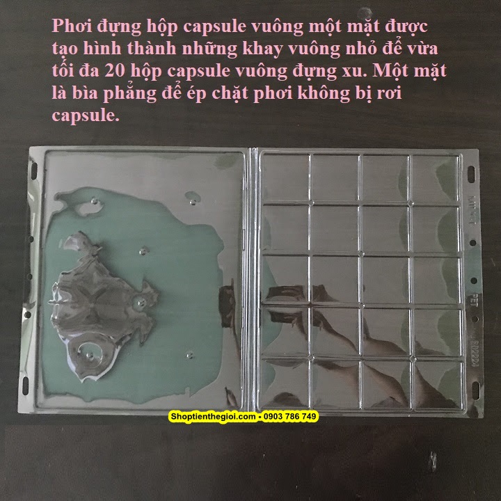 Phơi đựng xu capsule hình vuông - SP001256