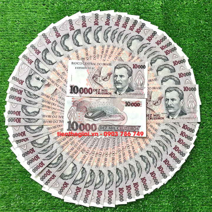Tiền hình Con Rắn Brasil 10.000 Cruzeiros