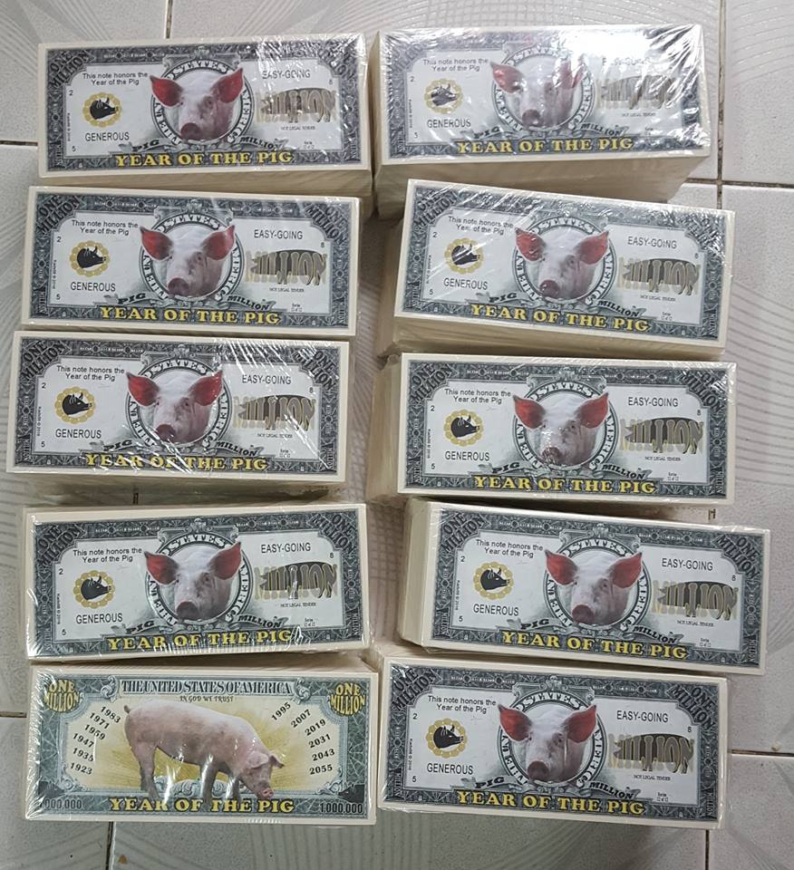 tiền 1 triệu usd con heo