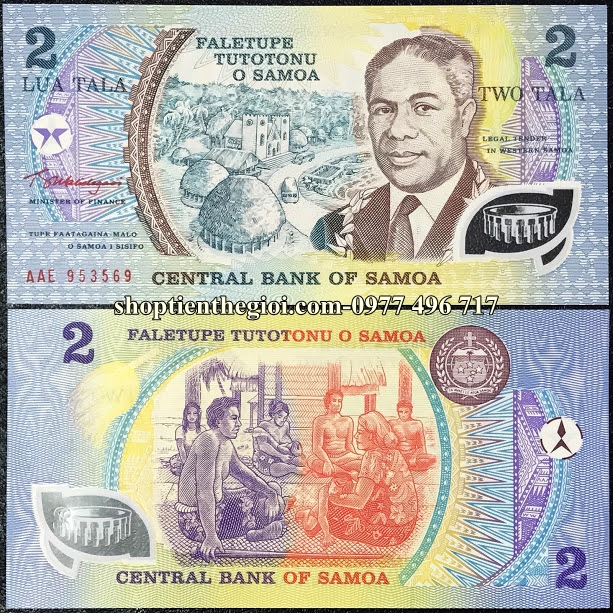 Samoa 2 Tala 2009 UNC Polymer