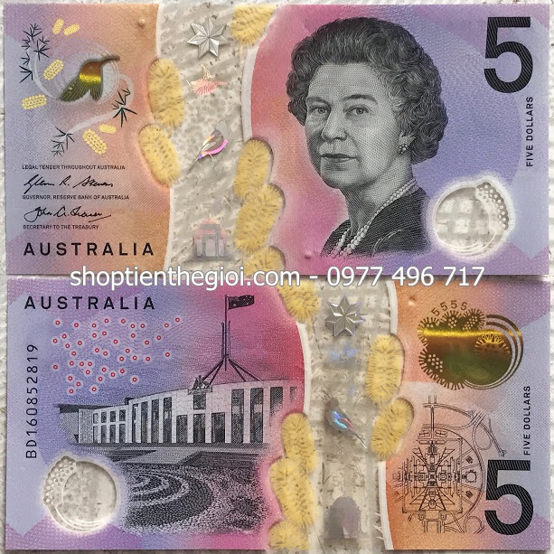 Úc - Australia 5 Dollar 2012 UNC