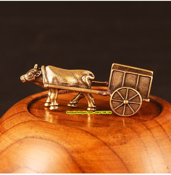 TƯỢNG ĐỒNG XE BÒ KÉO - SP001528