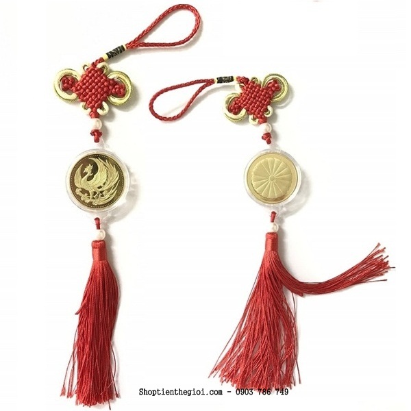 Dây treo may mắn xu hình Phụng (Phượng) - SP001141