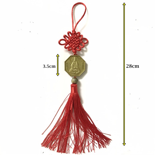 Dây treo phong thủy hình Bát Quái và Quan Âm Bồ Tát - SP005023