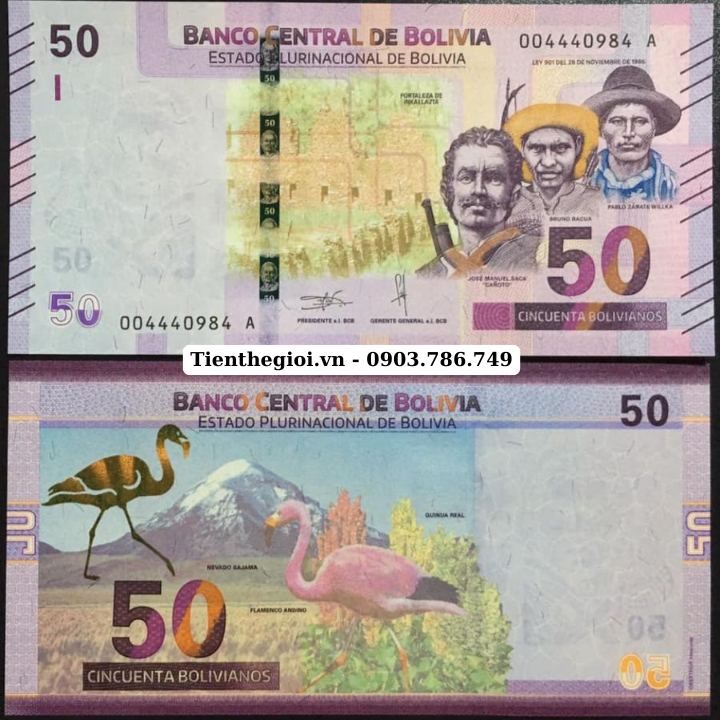 Bolivia 50 Bolivianos 2018 UNC