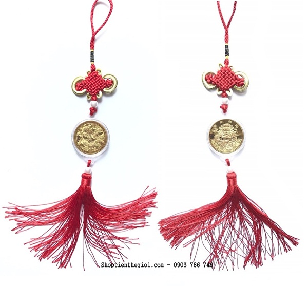 Dây treo may mắn xu hình Rồng - SP001138