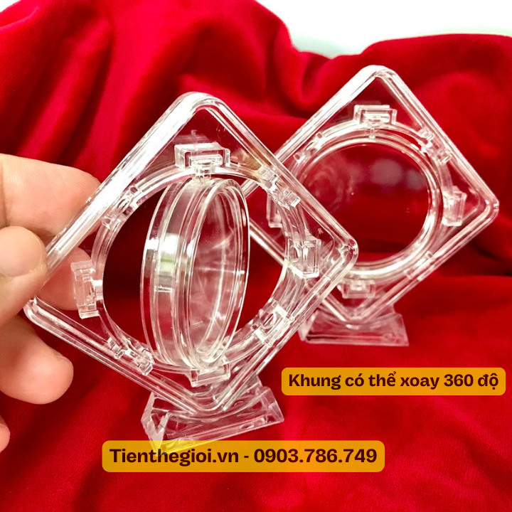 Khung Xoay Trưng Bày Xu Lưu Niệm Đồng PI Network