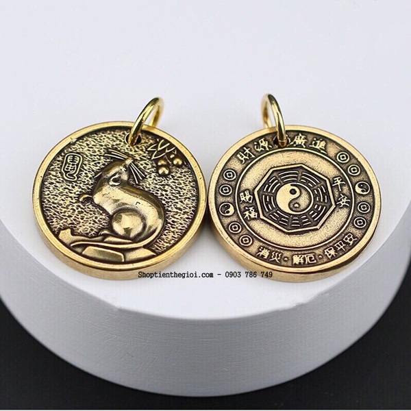 Mặt Đồng Xu Đồng Hình Con Chuột - SP002430
