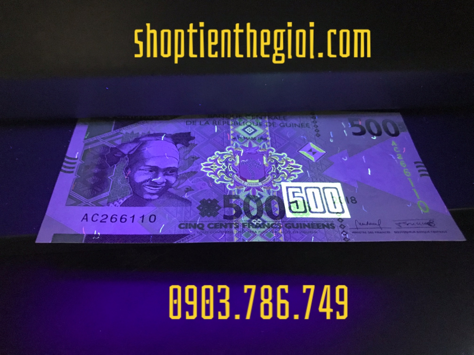 Tiền Guinea 500 franc 2018 UNC