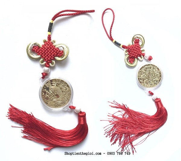 Dây treo may mắn xu hình Cá Chép - SP001139