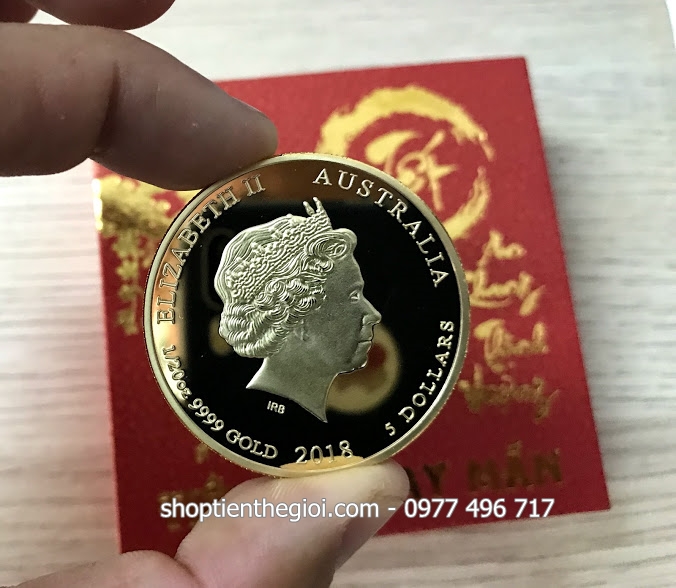 tiền xu vàng con chó