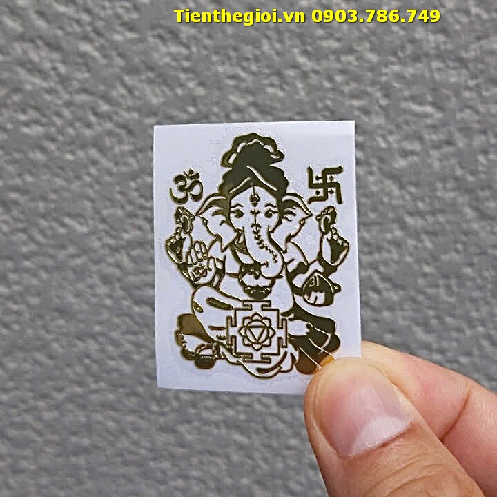 Miếng Dán Tượng Thần Voi Ganesha
