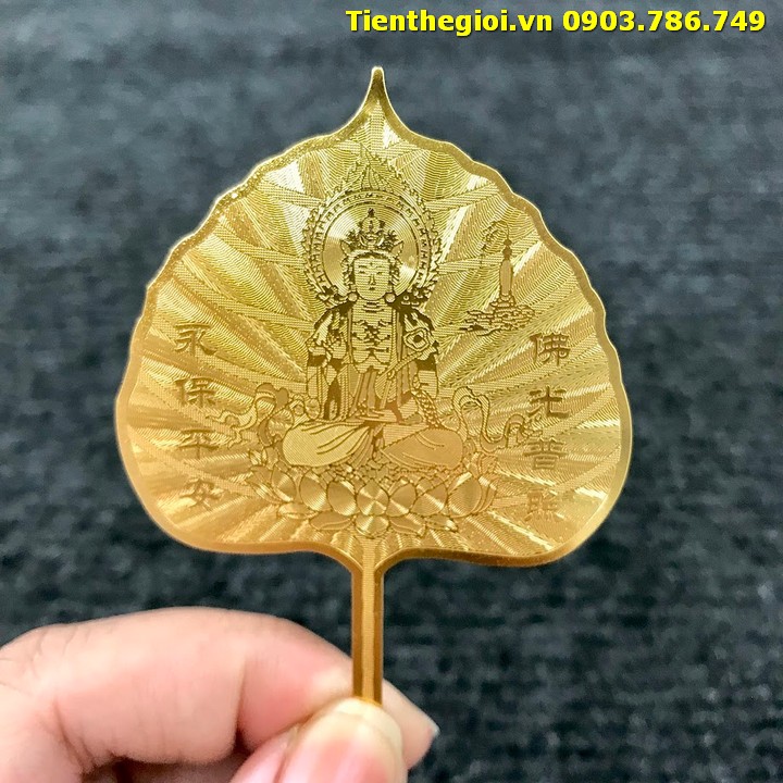Lá Bồ Đề Quan Âm Mạ Vàng