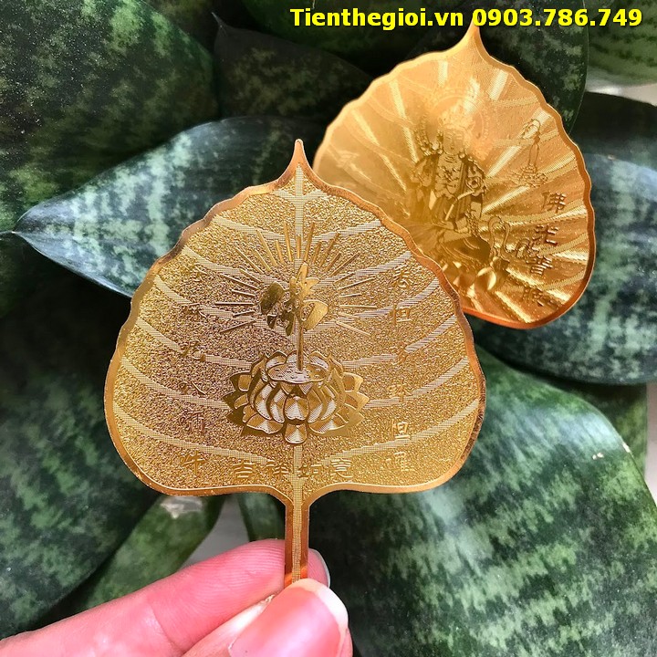 Lá Bồ Đề Quan Âm Mạ Vàng