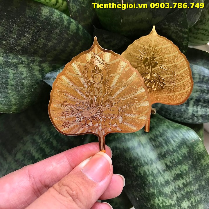 Lá Bồ Đề Quan Âm Mạ Vàng