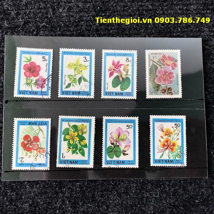Bộ 8 tem Việt Nam Chủ đề Hoa