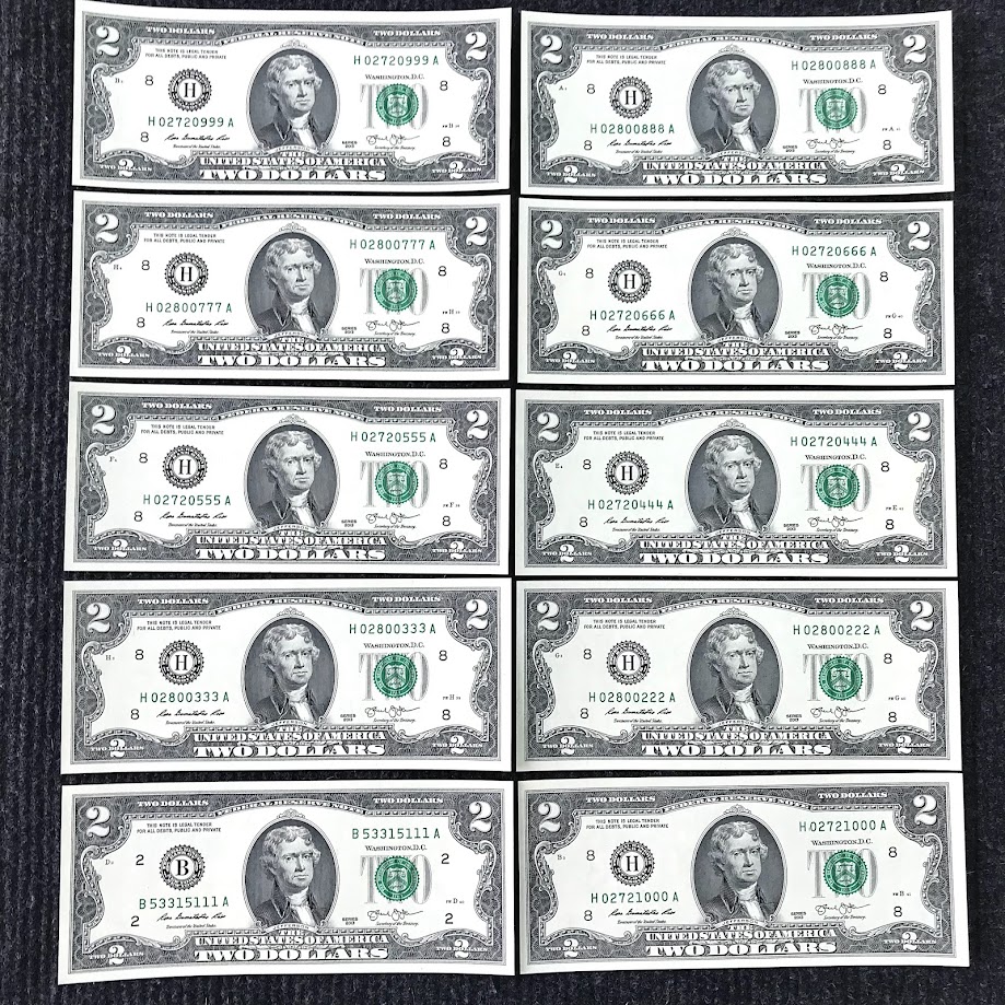 Bộ 2usd 2013 tam hoa 0 - 9