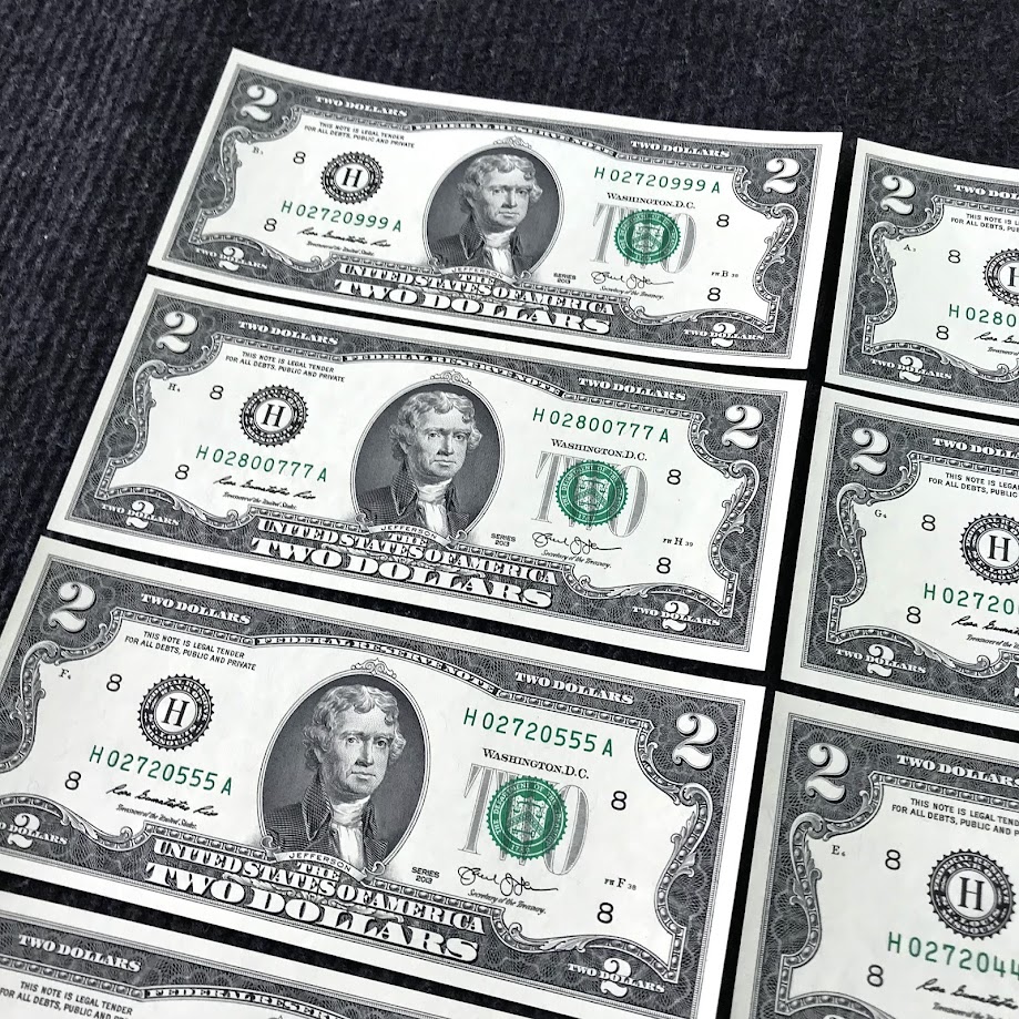 Bộ 2usd 2013 tam hoa 0 - 9