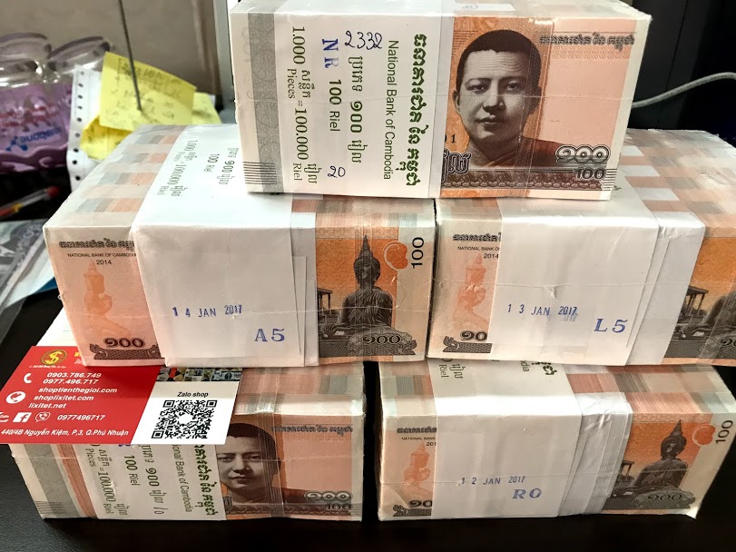 Tiền lì xì hình Đức Phật Campuchia