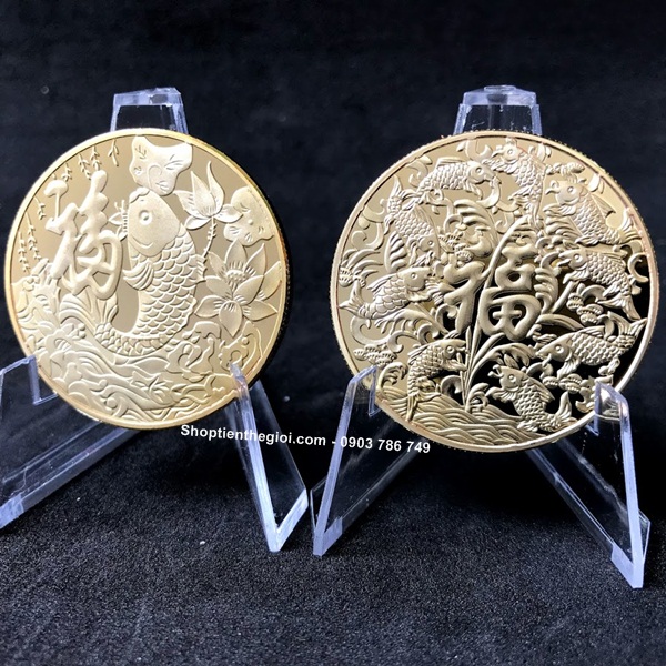 Dây treo may mắn xu hình Cá Chép - SP001139