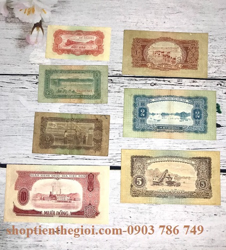 Bộ 7 tờ tiền Viêt Nam Dân Chủ 1958 - SP000017