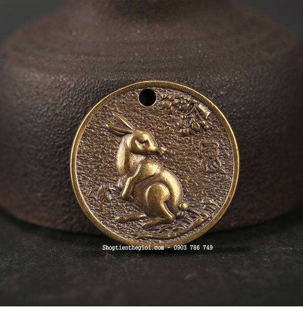Mặt Đồng Xu Đồng Hình Con Thỏ - SP002433