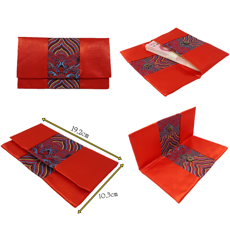 Túi Gấm Đỏ Thổ Cẩm đựng tiền - SP000242