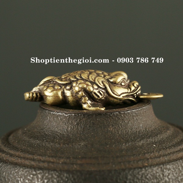 Tượng Đồng Móc Khóa Thiềm Thừ Ngậm Tiền - SP005051
