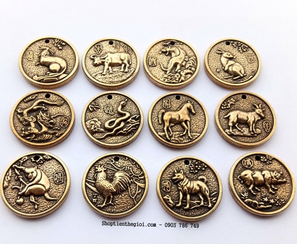 Mặt Đồng Xu Đồng Hình Con Rắn - SP002435