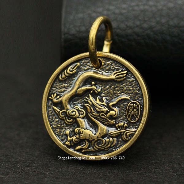 Mặt Đồng Xu Đồng Hình Con Rồng - SP002434