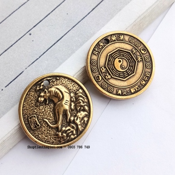 Mặt Đồng Xu Đồng Hình Con Cọp - SP002432