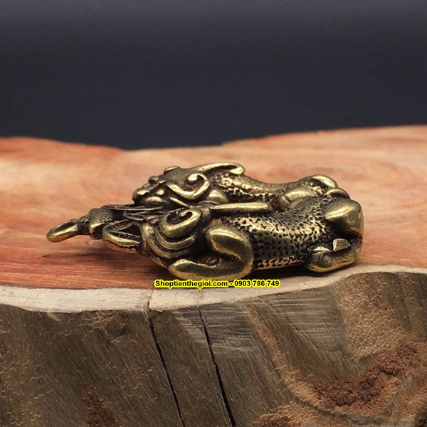 MÓC KHÓA 2 TỲ HƯU NGẬM TIỀN HÌNH TRÁI TIM - SP001531