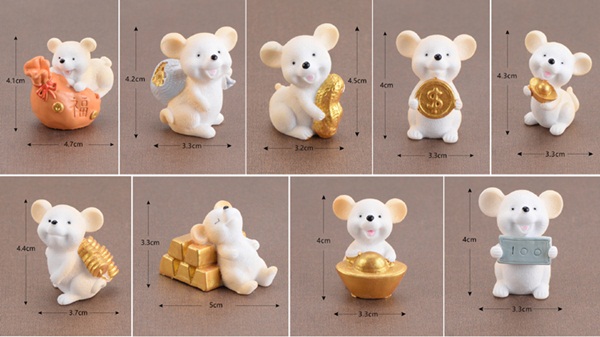 Tượng con chuột nhựa cute - SP000265
