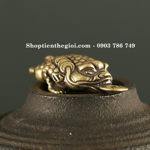 Tượng Đồng Móc Khóa Thiềm Thừ Ngậm Tiền - SP005051