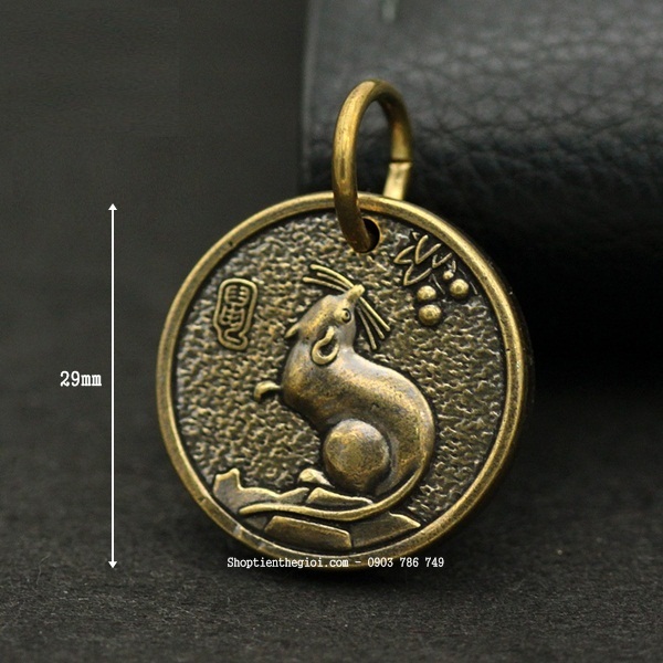Mặt Đồng Xu Đồng Hình Con Chuột - SP002430