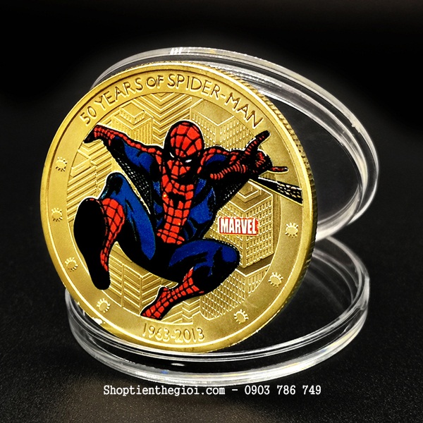 Xu Avengers Marvel Siêu Anh Hùng Người Nhện Mạ Vàng - SP002462