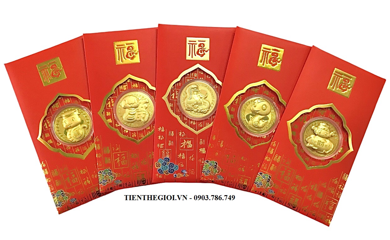 Bao Lì Xì Hình Con Rắn Cute Mạ Vàng