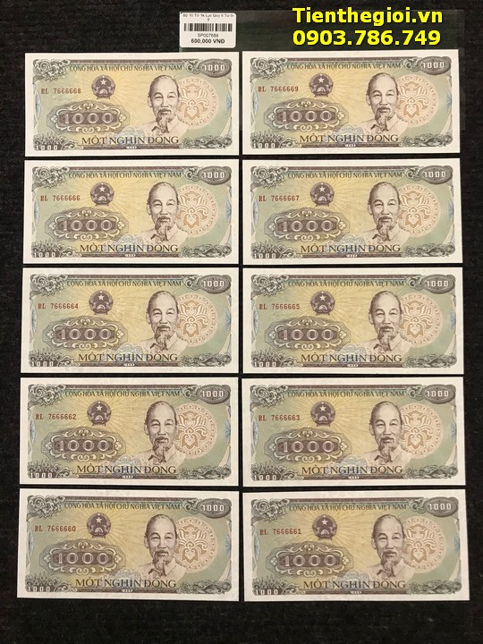 Bộ 10 Tờ 1k Lục Quý 6 Từ 0-9