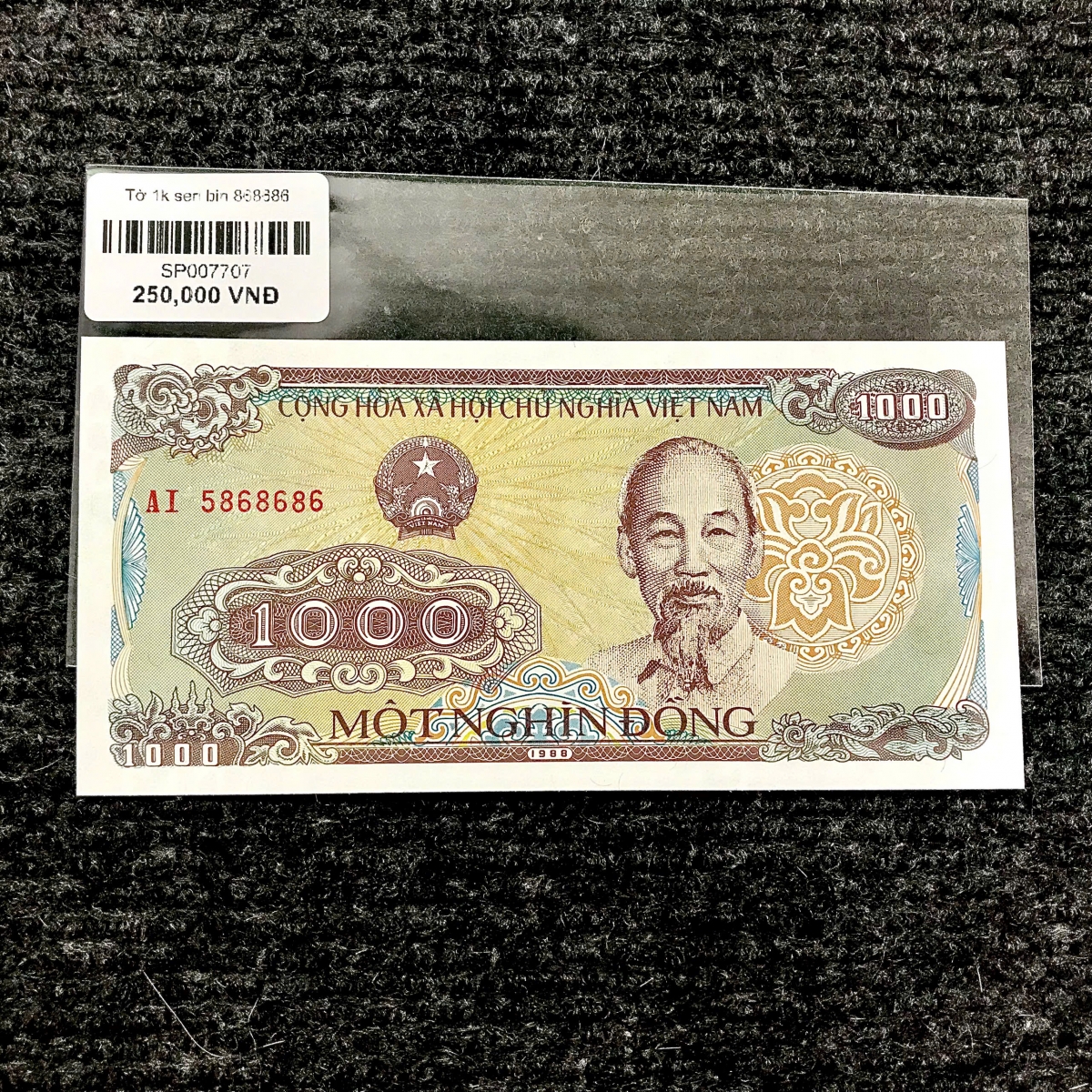 Tờ 1k seri bin 868686