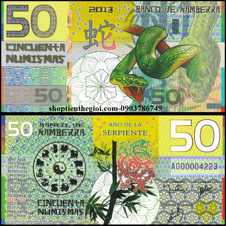 Kamberra 50 numismas 2012 UNC Rồng