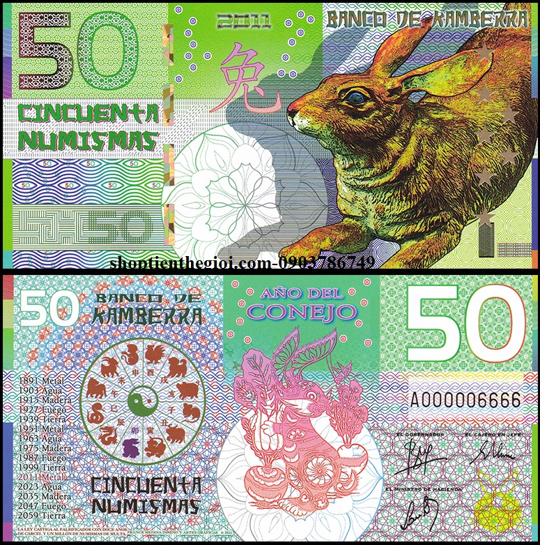 Kamberra 50 numismas 2010 UNC Cọp