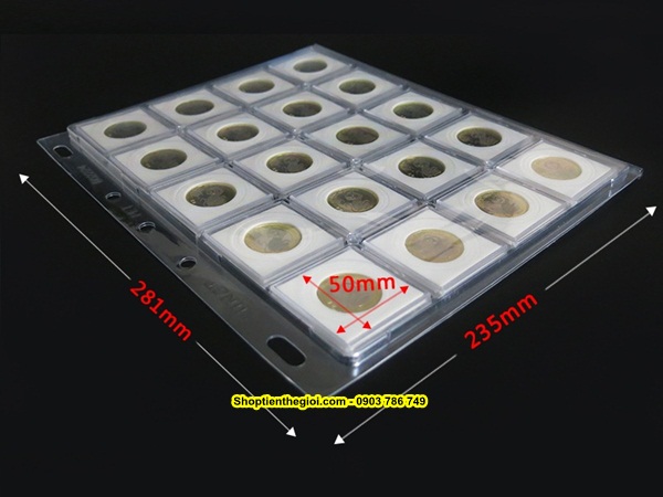 Phơi đựng xu capsule hình vuông - SP001256