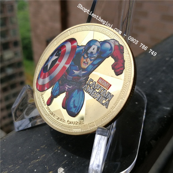 Xu Avengers Marvel Siêu Anh Hùng Captian America Vàng - SP002461