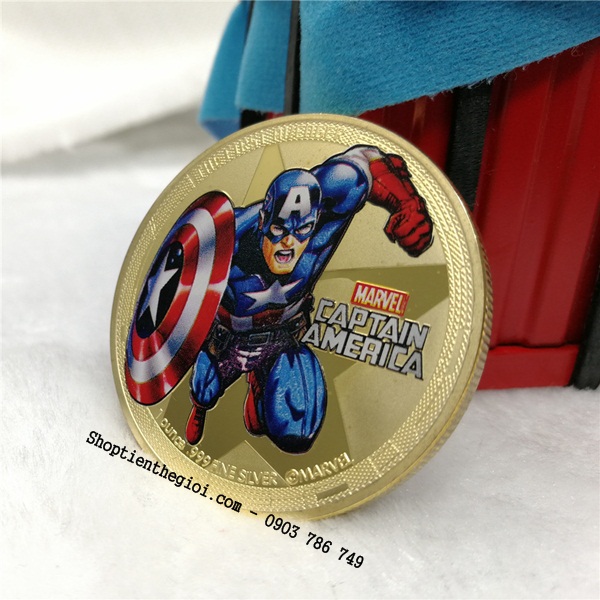Xu Avengers Marvel Siêu Anh Hùng Captian America Vàng - SP002461